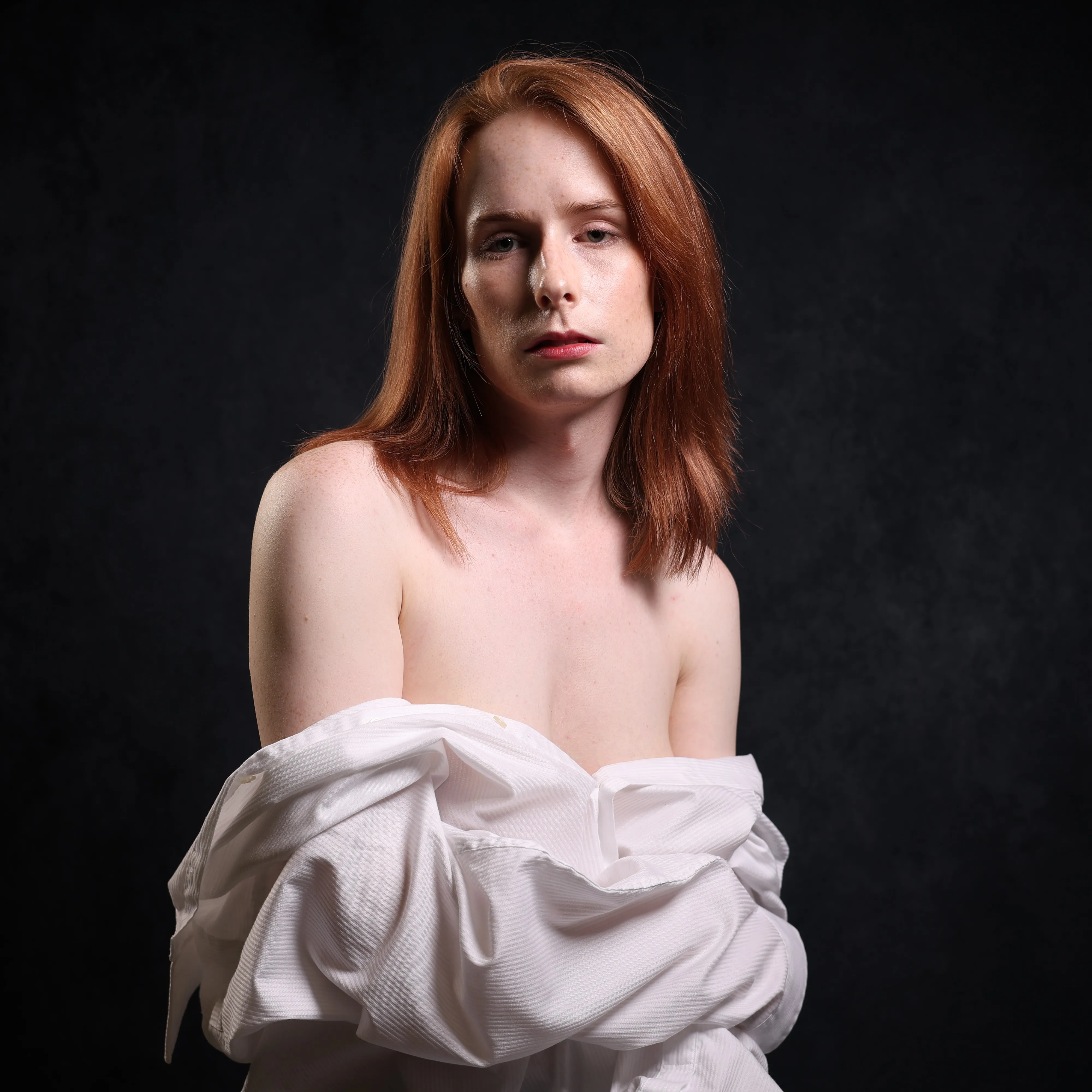 Editorial modelling portfolio image from the Noir Studio demo shoot