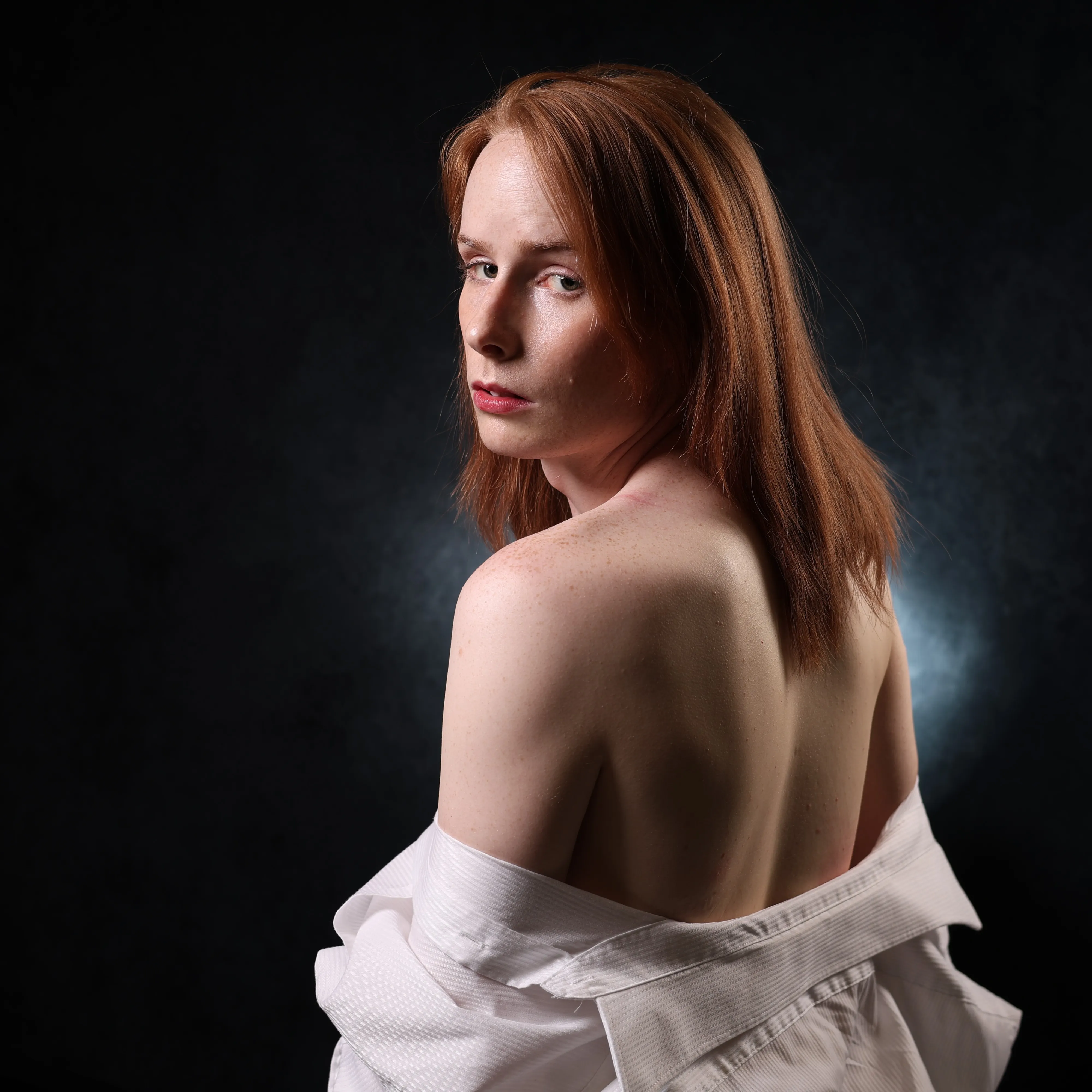 Editorial modelling portfolio image from the Noir Studio demo shoot